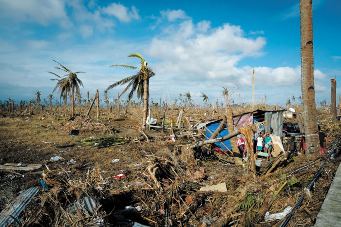 The World Health Organization has classified the typhoon a category 3 disaster, marking it as being on par with the 2004 Indian Ocean tsunami and the Haiti earthquake in 2010.