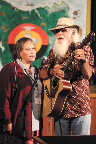 Congress members Aunty Dianne Torrens (Chairperson of NSW/ACT Congress) and her husband Tim performing at a fellowship evening at the UAICC National Conference in Poatina, Tasmania. The performance was part of a week-long gathering that included participants in this year’s About FACE program. Turn to pages 12 to learn more about the conference.