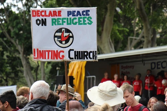 Photo from Nauru Centre protest