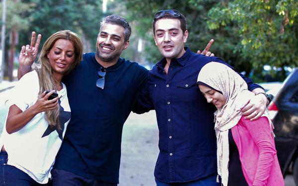 Baher Mohamed and Mohamed Fahmy with family