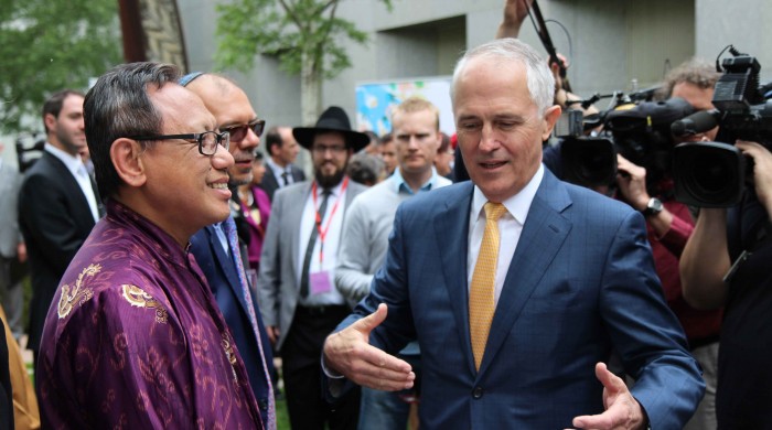 Rev Dr Apwee Ting with Malcolm Turnbull