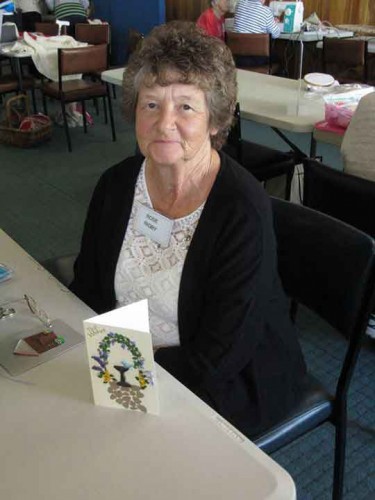 rosemary rigby with her card