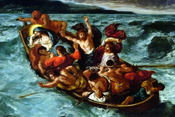 jesus on a boat