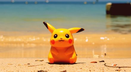 pikachu on a beach